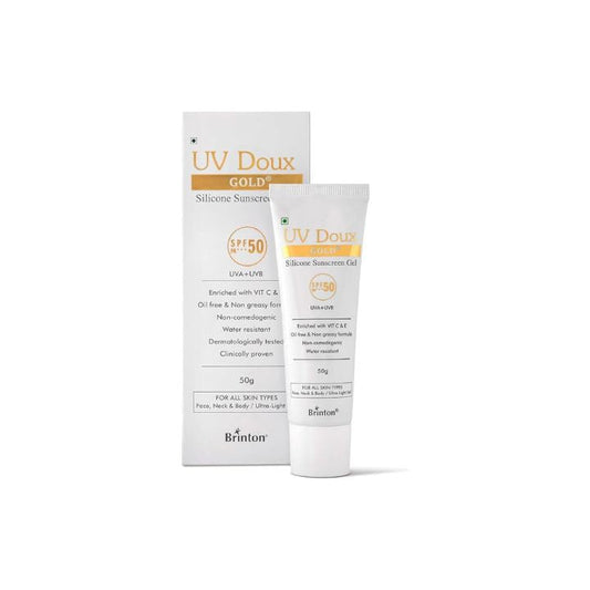 Brinton UV Doux GOLD Silicone Sunscreen Gel SPF 50 PA+++ UVA+UVB 50gm