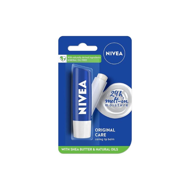 NIVEA Lip Balm, Original Care, 4.8g