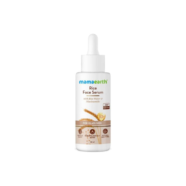 Mamaearth Rice Face Serum for Glowing Skin With Rice Water & Niacinamide for Glass Skin 30 ml,