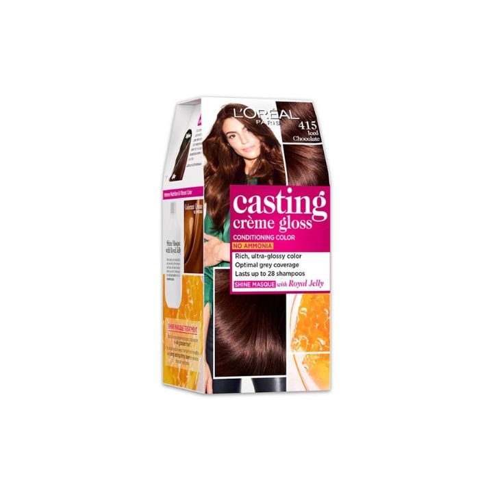 L'Oréal Paris Casting Creme Gloss Hair Color, Iced Chocolate 415,87.5g+72ml