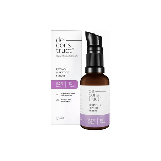 Deconstruct 0.2% Retinol + 1% Peptide Serum | Night Face Serum for Anti Aging | Reduce Fine Lines & Wrinkles | 30ml