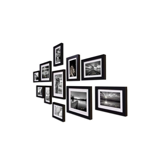 Art Street Boulevard Picture Frame Set of 11 Wall Hanging Frames Black (Picture Size 8x10 Inches- 3 pcs & 6x8-8 pcs)