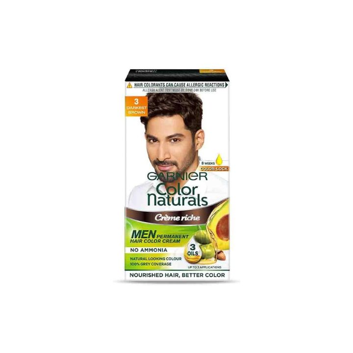 Garnier Color Naturals Men Shade 3 Darkest Brown, 30ml + 30g – Dealderma