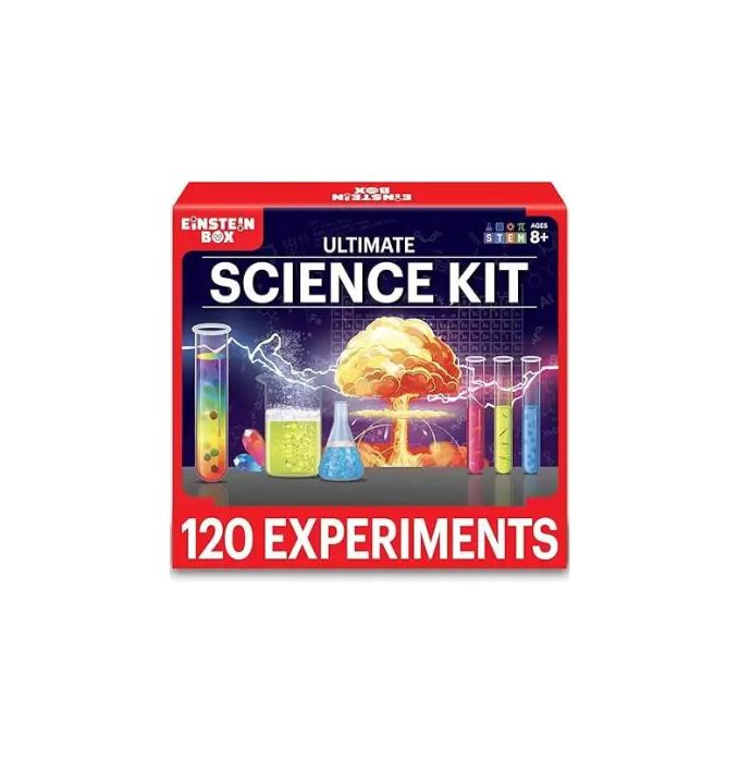 Einstein Box Science Experiment Kit For Boys And Girls Aged 8-12-14| 6-8 Experiments Each Of Different Sciences (Multi Color)