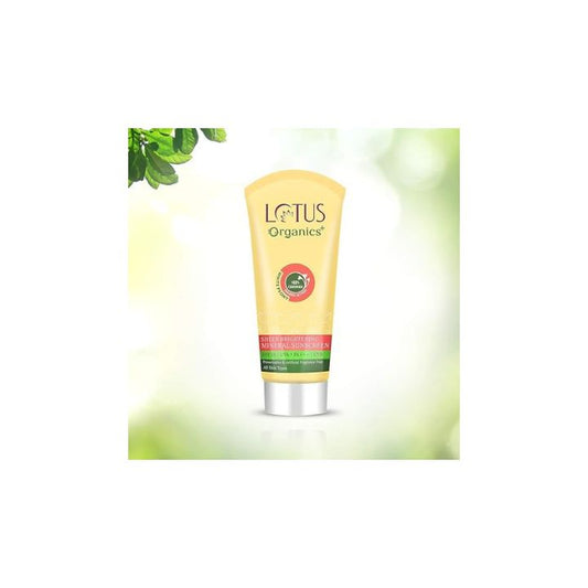 Lotus Organics+ Sheer Brightening Mineral Sunscreen | Non Greasy & Lightweight | SPF 50 | PA+++ | 100g