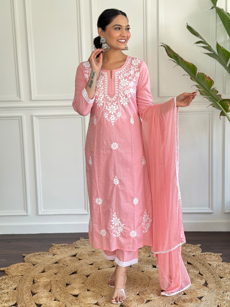 PREMIUM COTTON WITH EMBROIDERY KURTA SET