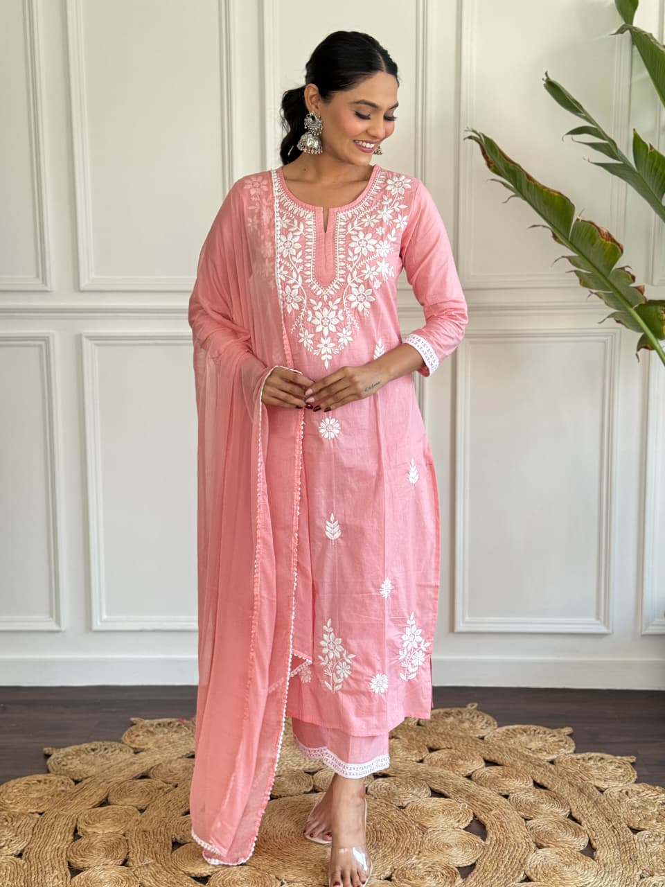 PREMIUM COTTON WITH EMBROIDERY KURTA SET
