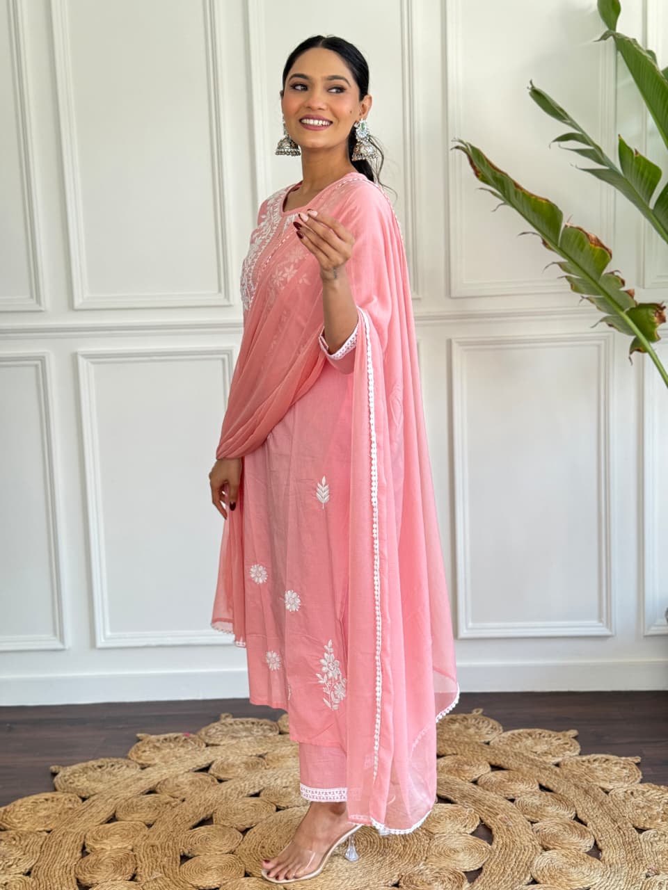 PREMIUM COTTON WITH EMBROIDERY KURTA SET