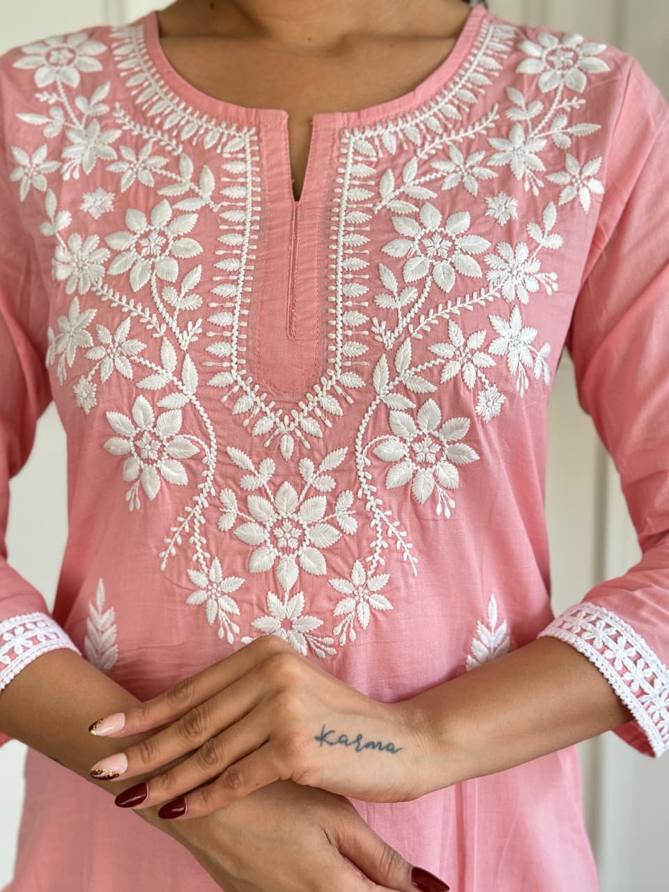 PREMIUM COTTON WITH EMBROIDERY KURTA SET