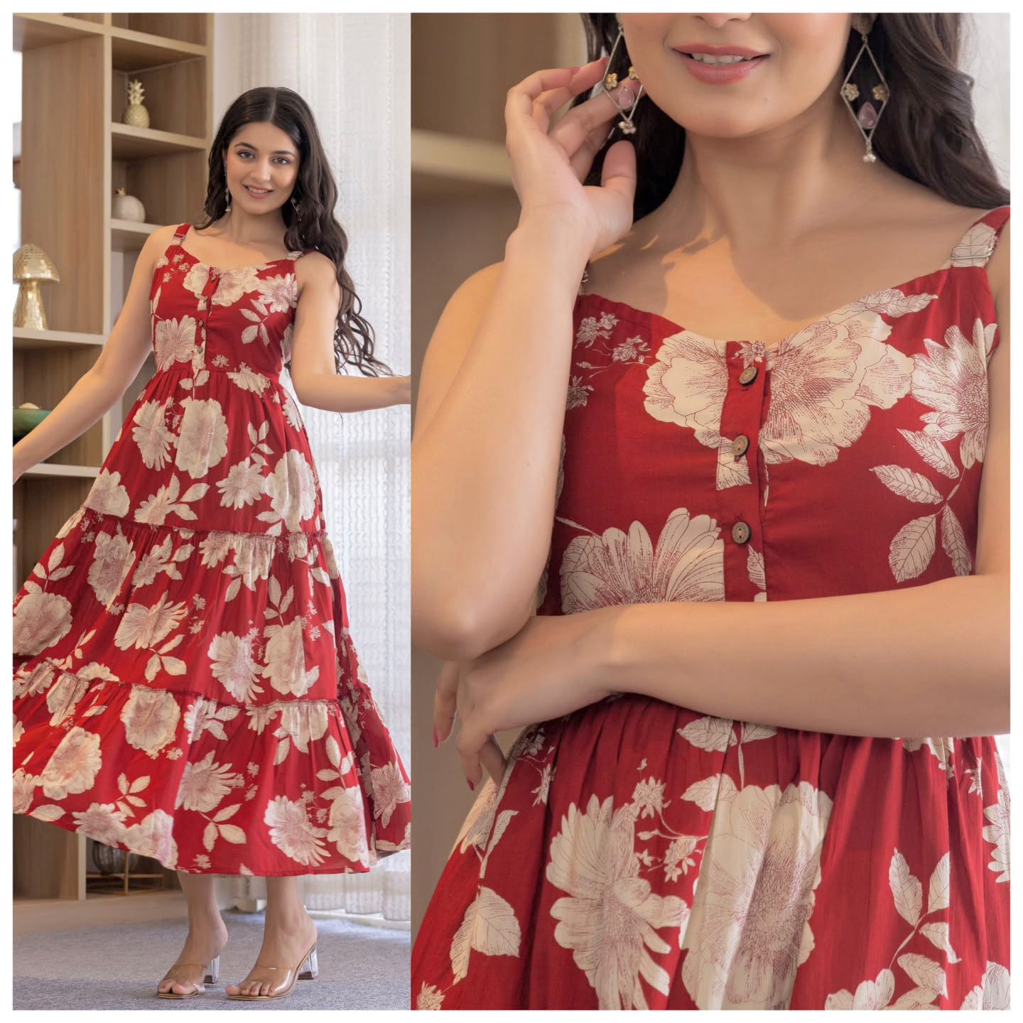 Sleeveless Ruffle Maxi Dress