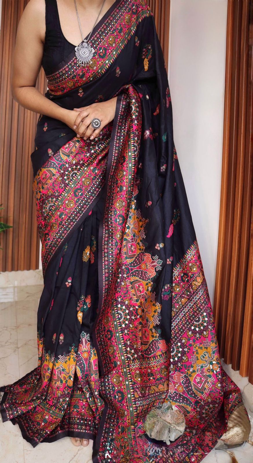 Pashmina Silk Weaving Saree