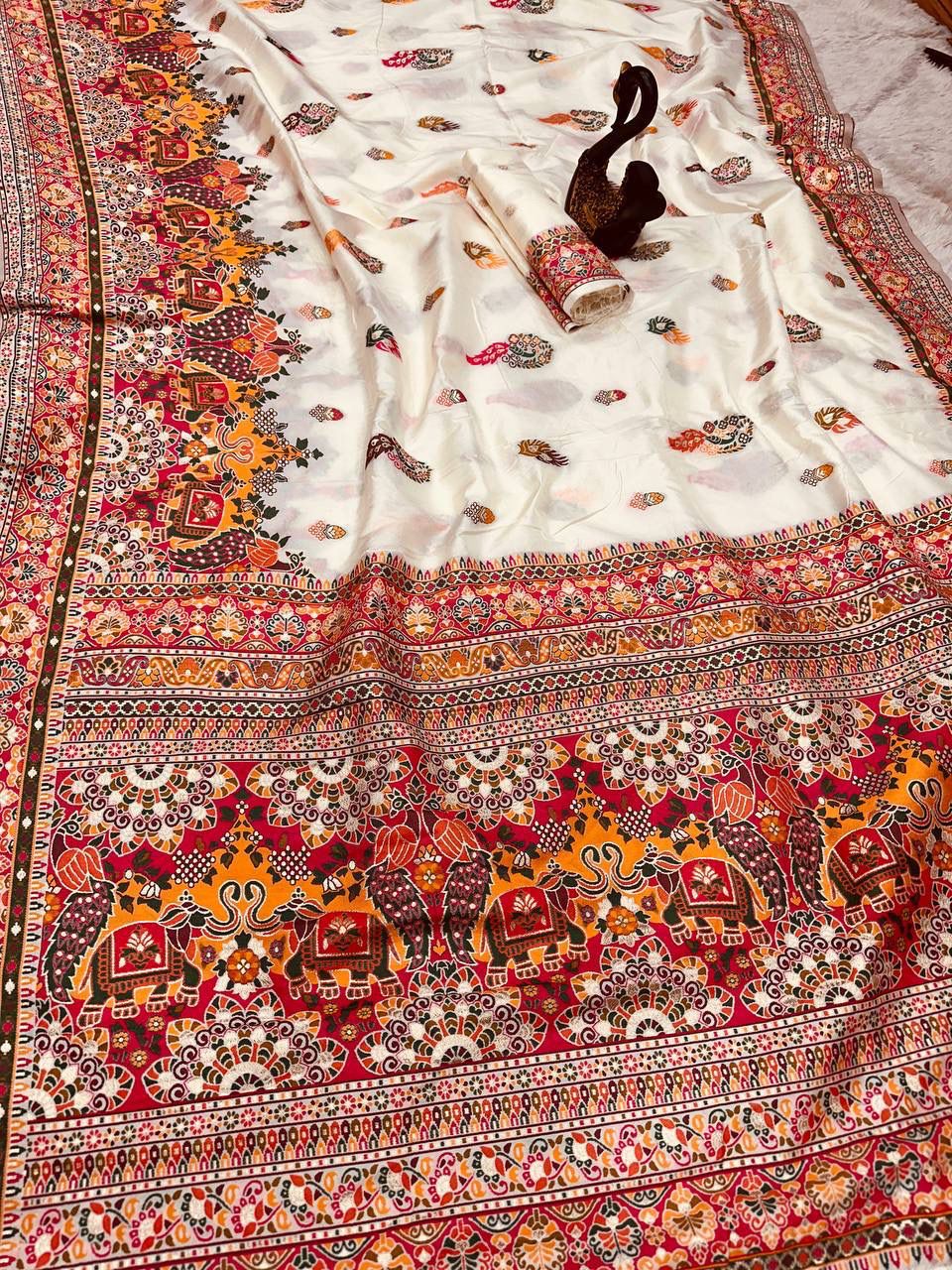 Pashmina Silk Weaving Saree