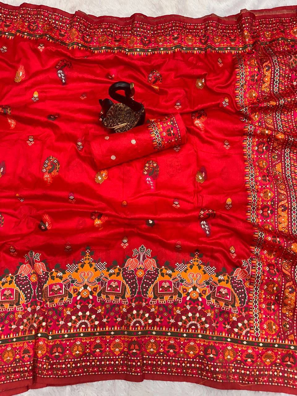 Pashmina Silk Weaving Saree