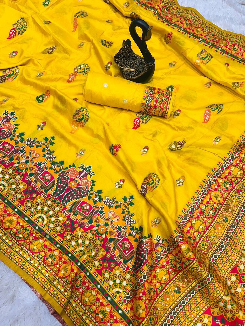 Pashmina Silk Weaving Saree