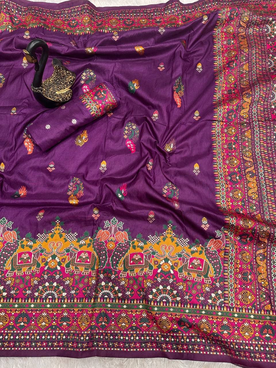 Pashmina Silk Weaving Saree