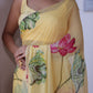 Floral handwork saree