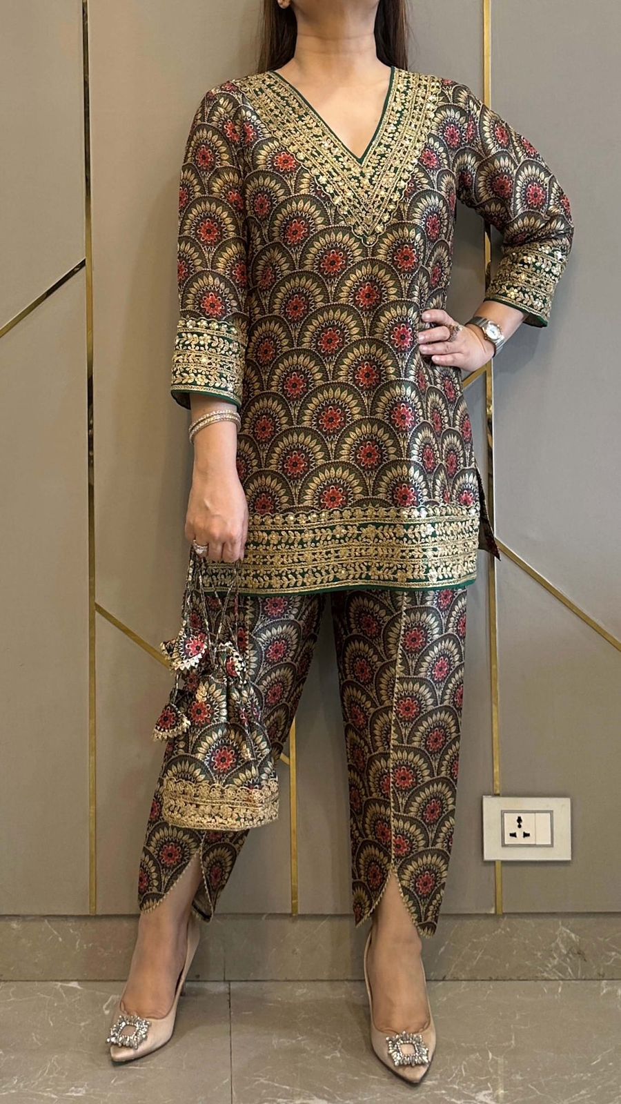 CO-ord Set With Full Embroidery Work