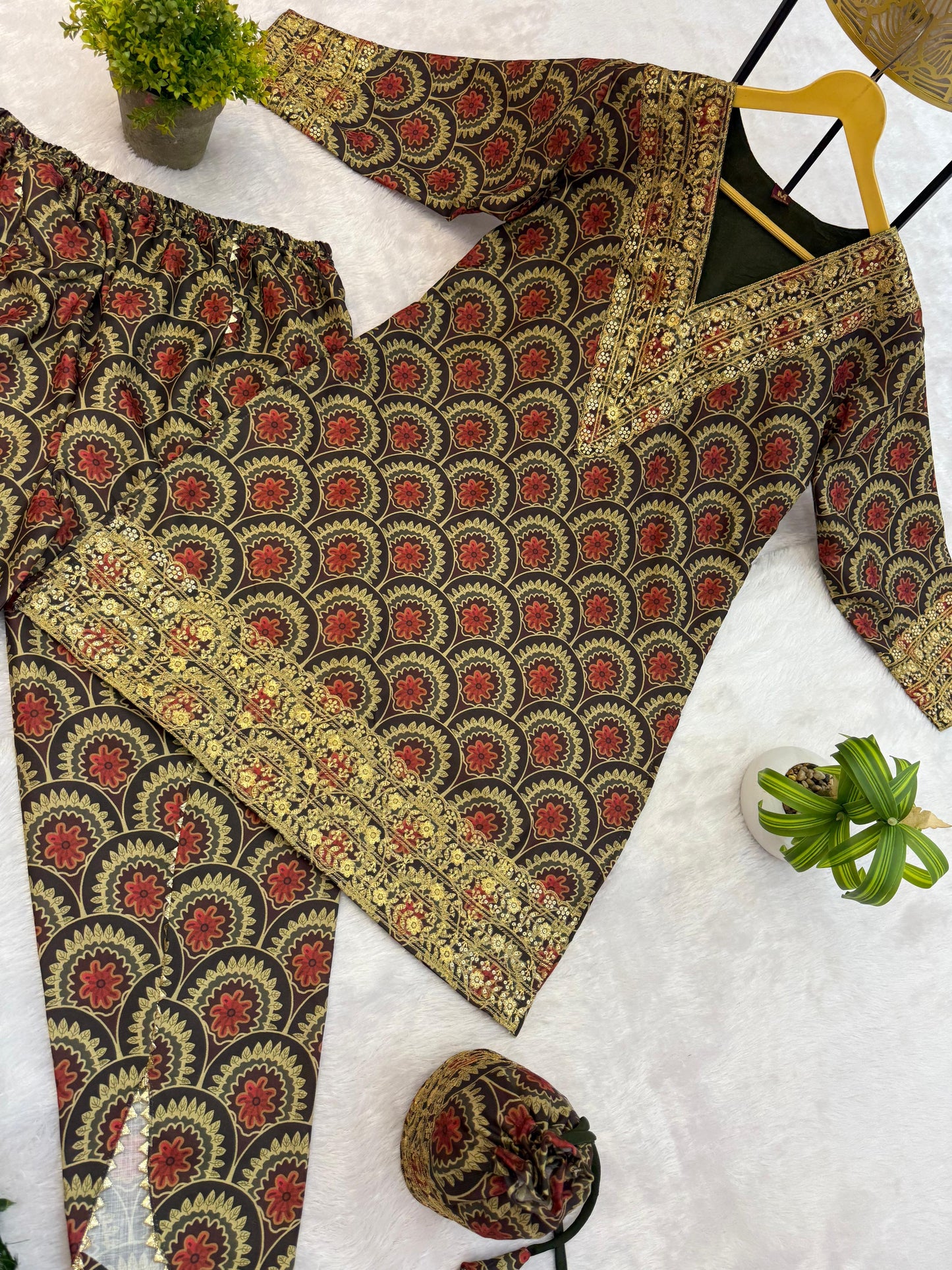 CO-ord Set With Full Embroidery Work