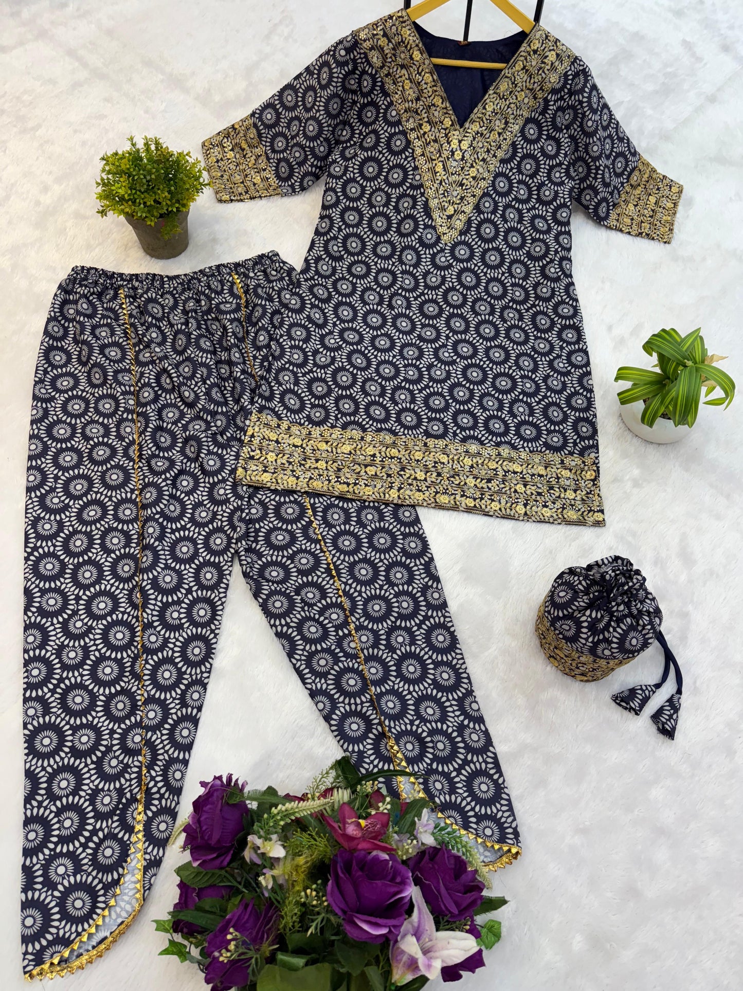 CO-ord Set With Full Embroidery Work