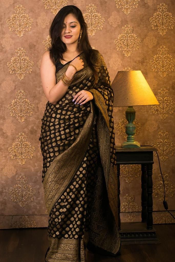 Pure Soft Khadi Georgette Silk Saree