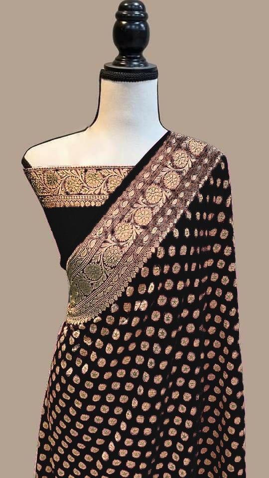 Pure Soft Khadi Georgette Silk Saree