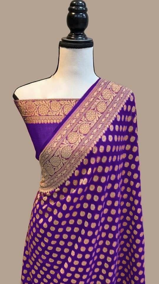 Pure Soft Khadi Georgette Silk Saree