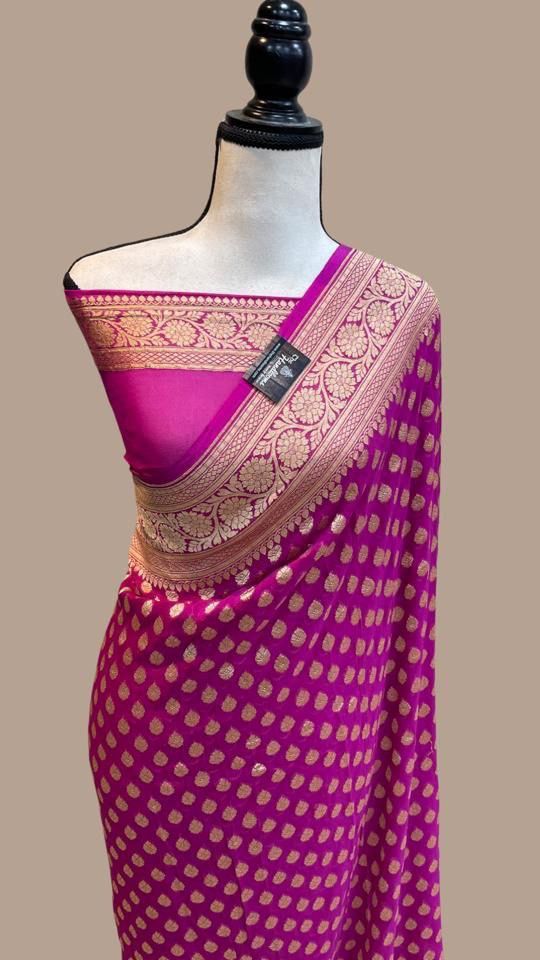 Pure Soft Khadi Georgette Silk Saree