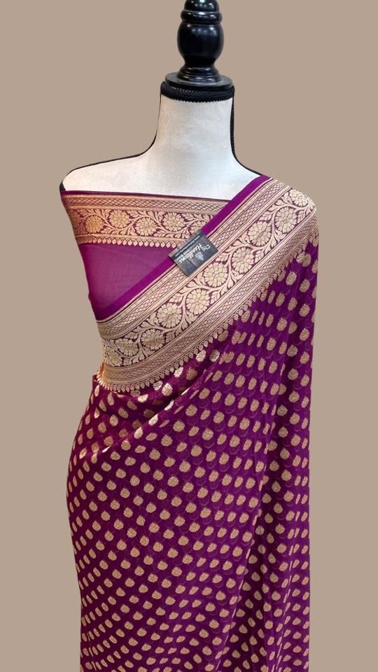 Pure Soft Khadi Georgette Silk Saree