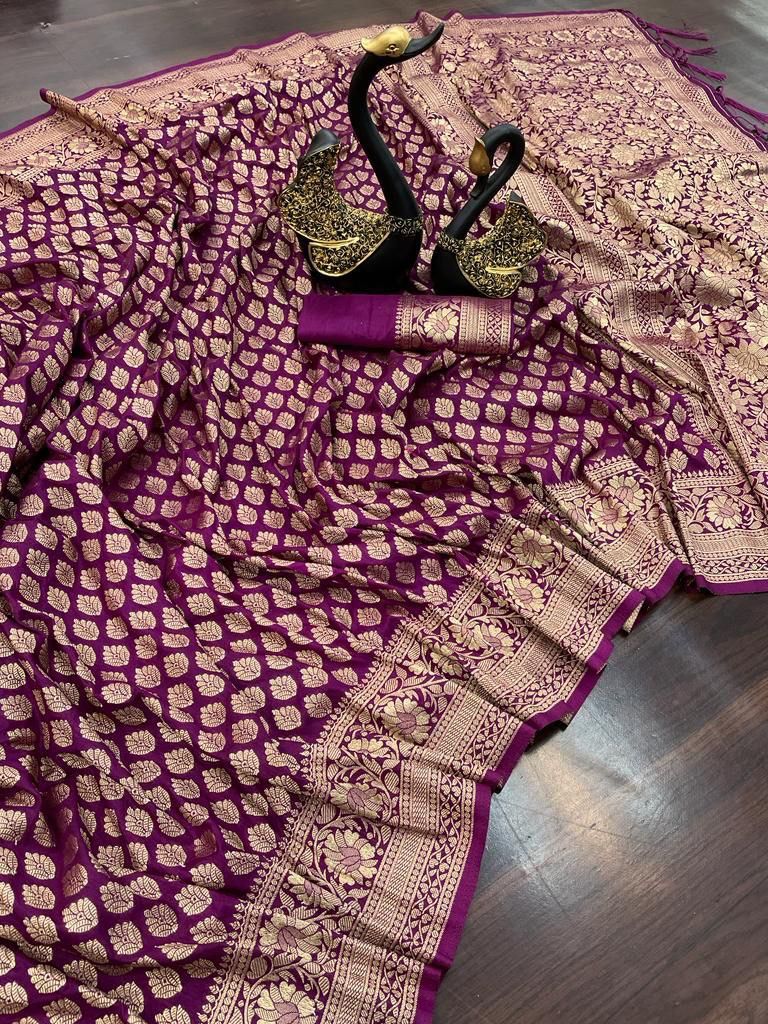 Pure Soft Khadi Georgette Silk Saree
