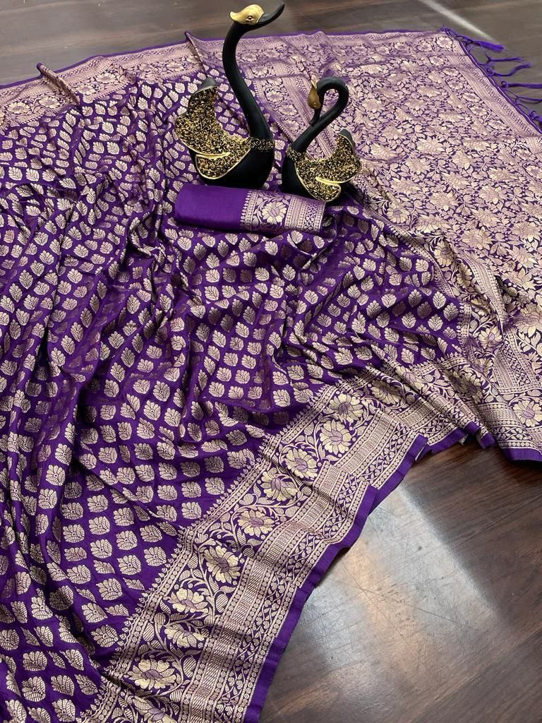 Pure Soft Khadi Georgette Silk Saree