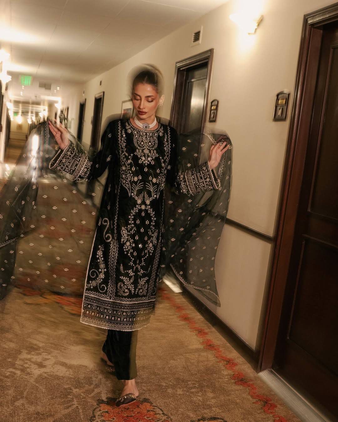 Kurti Pant Set Velvet