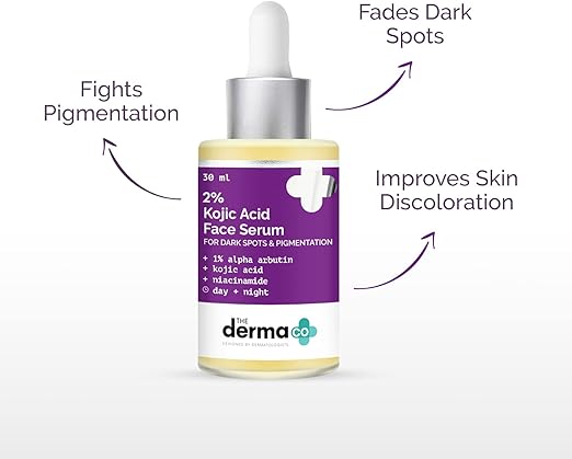 The Derma Co 2% Kojic Acid Face Serum With 1% Alpha Arbutin & Niacinamide For Dark Spots & Pigmentation, 30 ml