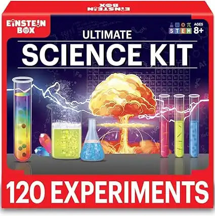 Einstein Box Science Experiment Kit For Boys And Girls Aged 8-12-14| 6-8 Experiments Each Of Different Sciences (Multi Color)