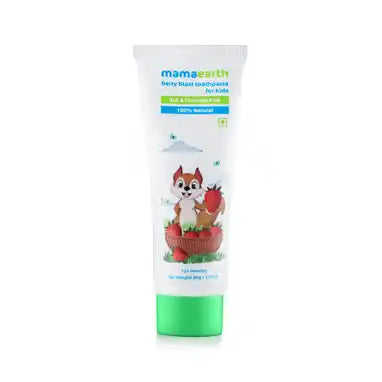 Mamaearth 100% Natural Berry Blast Toothpaste for Kids, 50g