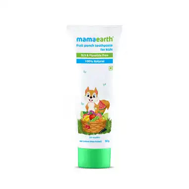 Mamaearth Fruit Punch Toothpaste Promotes Healthy Teeth & Gums | Safe, If Swallowed