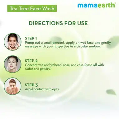 Mamaearth Tea Tree Face Wash With Neem For Acne and Pimples - 250ml