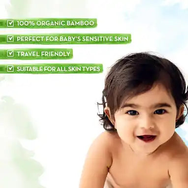 Mamaearth Organic Bamboo Based Baby Wipes 100% Organic Bamboo-72 wipes