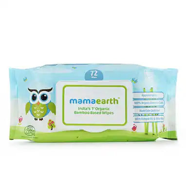 Mamaearth Organic Bamboo Based Baby Wipes 100% Organic Bamboo-72 wipes