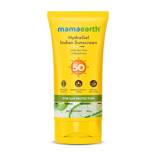 Mamaearth HydraGel Indian Sunscreen Sun Protection, 50 gm