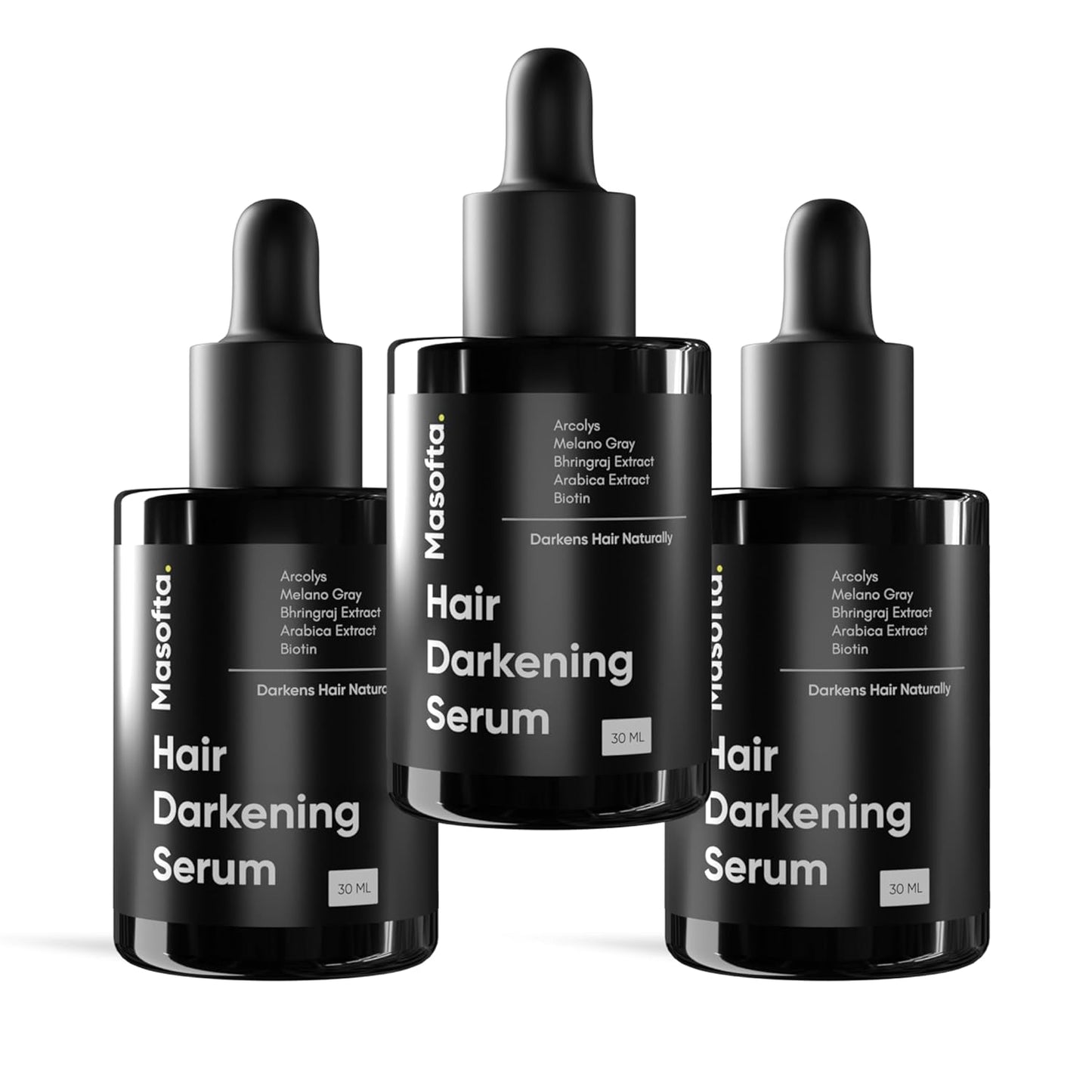 Masofta Hair Darkening Serum, Limits Hair & Beard Greying, 30 ml