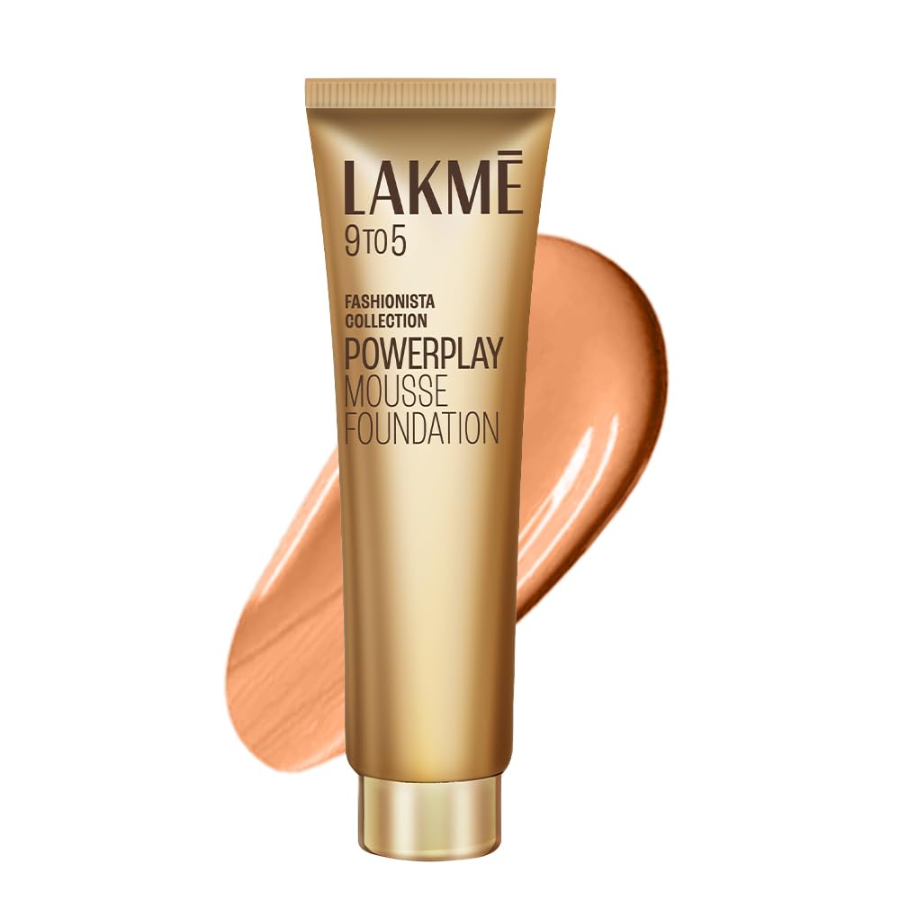 Lakmé 9 To 5 Weightless Mousse Foundation, Beige Caramel, 25G Matte Finish, 6.25 g (Pack of 4)