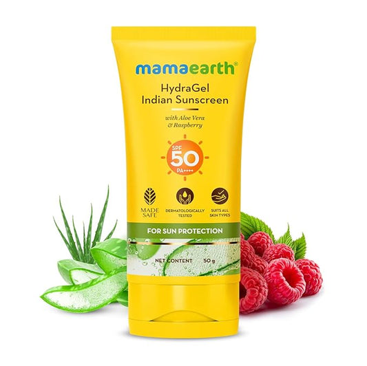 Mamaearth HydraGel Indian Sunscreen Sun Protection, 50 gm